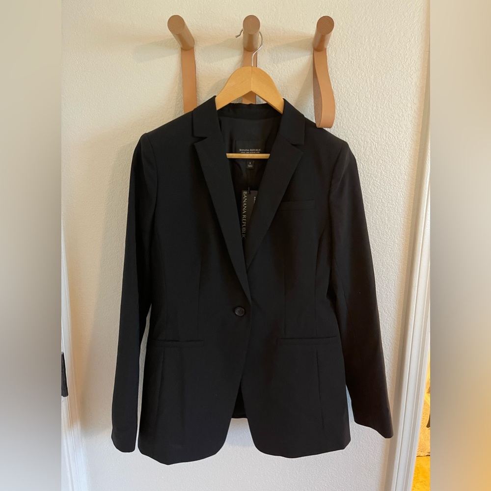 Banana republic long and lean Italian wool blazer